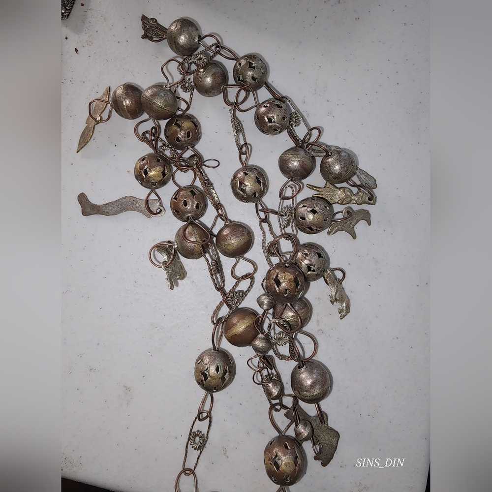 Vintage Mexican Silver plated Wedding  necklace